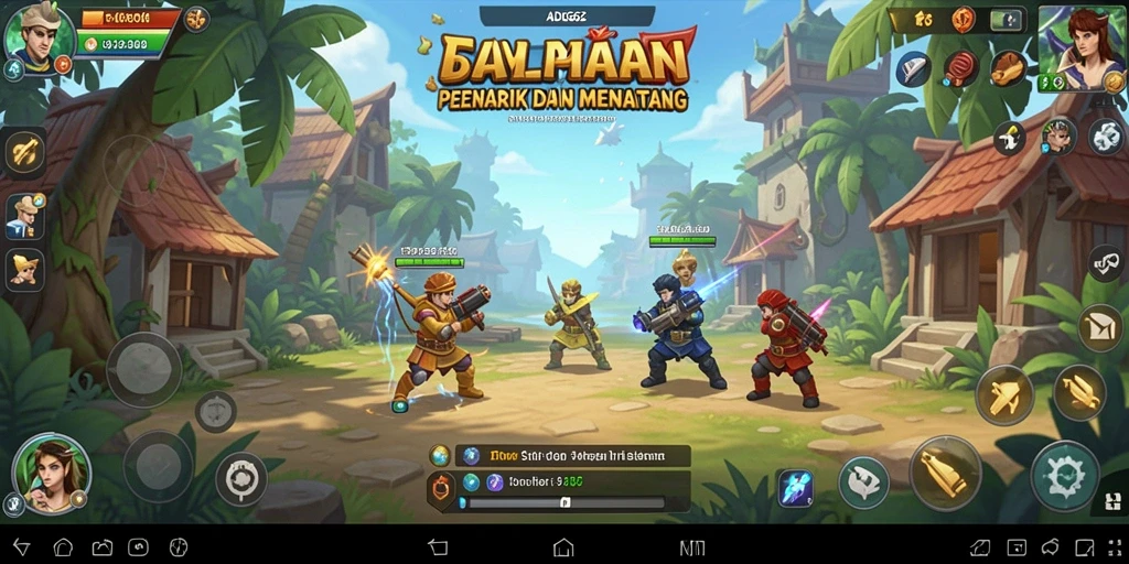 Tangkapan layar gameplay ADG62 yang menampilkan pertempuran strategis.
