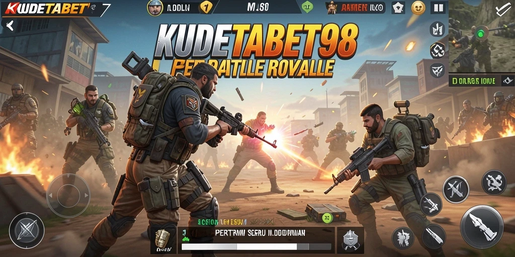 Tampilan seru gameplay KUDETABET98 di medan perang Battle Royale.