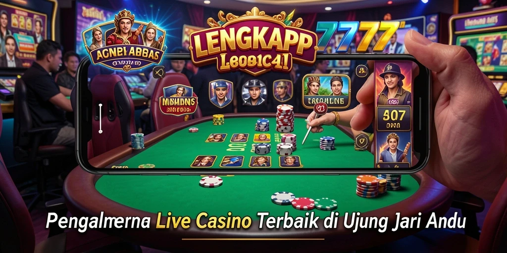 Gameplay LENGKAP777 yang mendebarkan dengan dealer langsung.