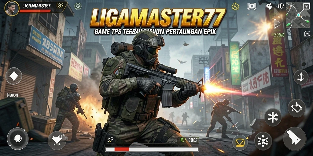 Tampilan gameplay menarik LIGAMASTER77 dengan pertempuran seru.