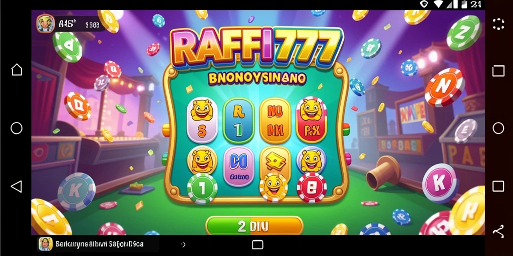 Tampilan gameplay interaktif dan seru dalam permainan Bingo RAFFI777.