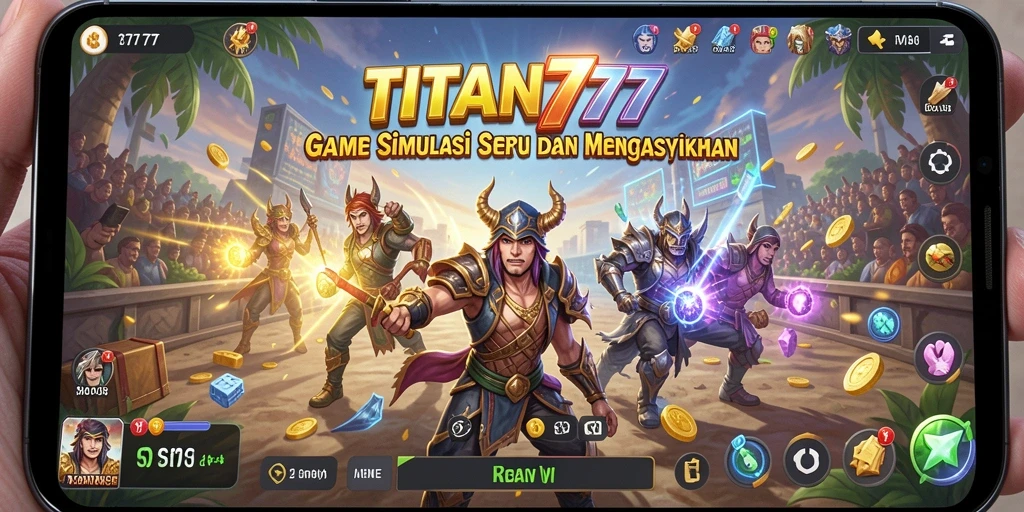 Screenshot menunjukkan gameplay seru dan grafis memukau dari TITAN777.