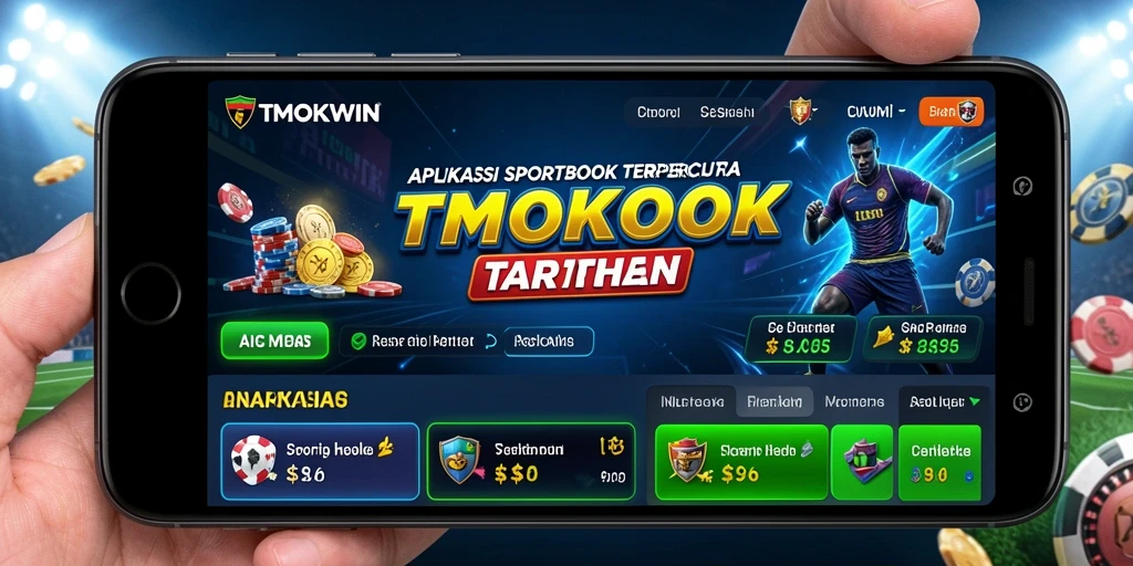 Screenshot utama TMOKWIN menunjukkan antarmuka taruhan olahraga yang menarik.