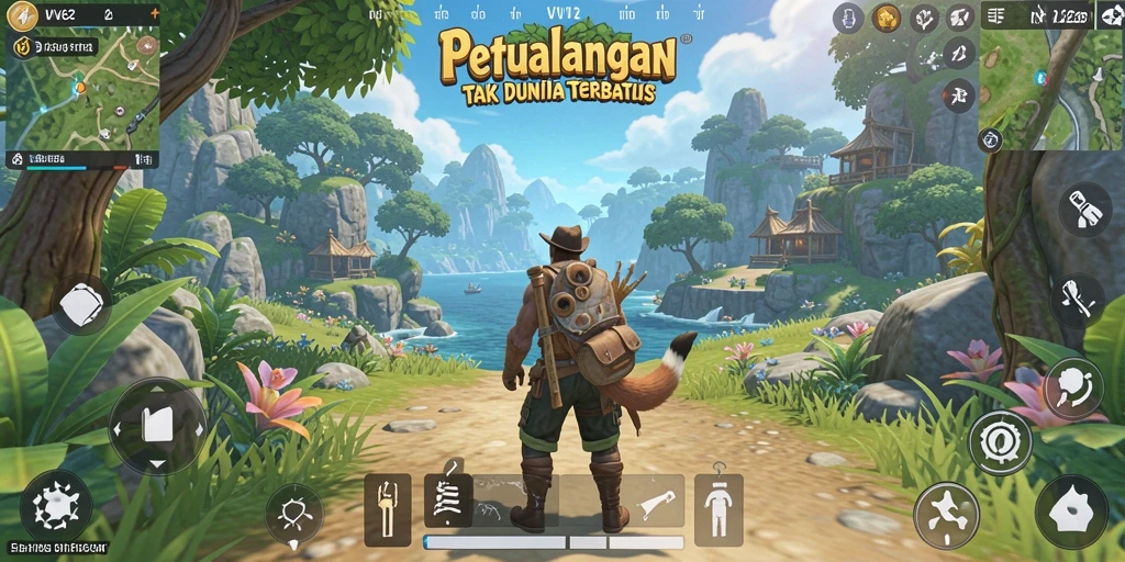 Tampilan gameplay menakjubkan dalam dunia terbuka VV62.