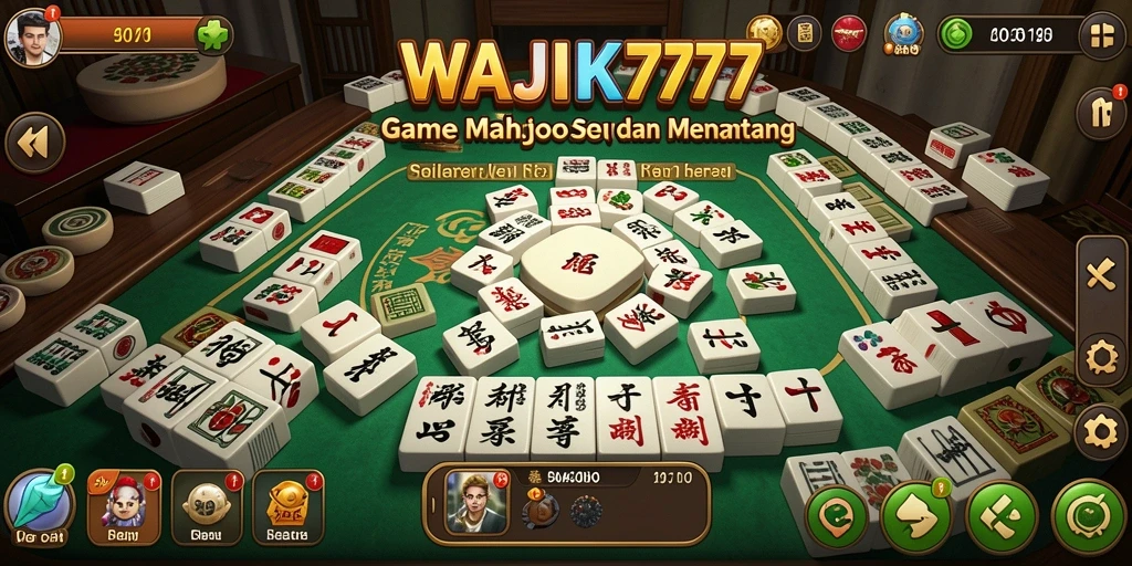 Tampilan gameplay menarik dari WAJIK777 saat bermain Mahjong.